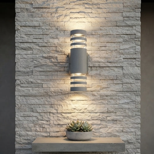 Geyun Modern Semi Cylinder Up Down Wall Sconce Gray - (can0083)