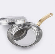 Mini Frying Pan Hammered 16cm: Delicacy, Sophistication, and the Charm of a Golden Handle in Your Kitchen - (AYD352-2)