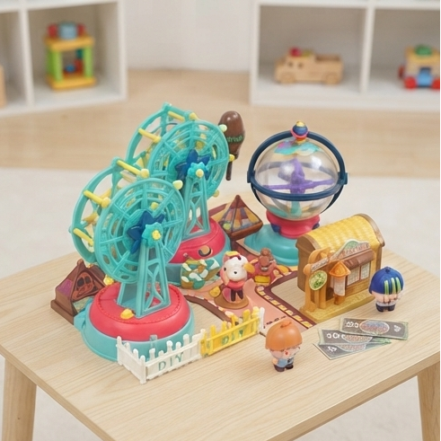 Play Ground Kit de Diversões : Roda Gigante, Carrossel e Quiosque (DIY) - (BRI0019)