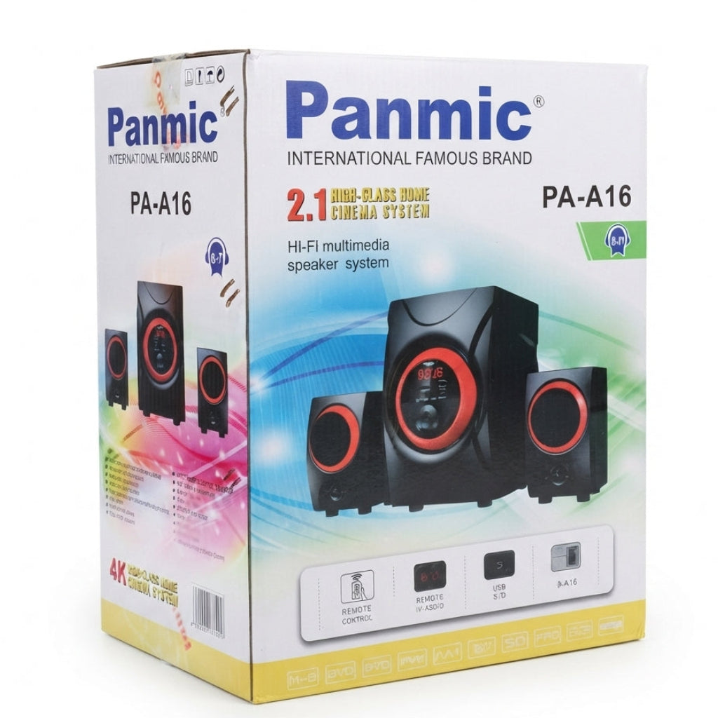 Colunas Multimédia Panmic PA-A16: Som Envolvente, Design Moderno e Alta Performance - (PA-A16)