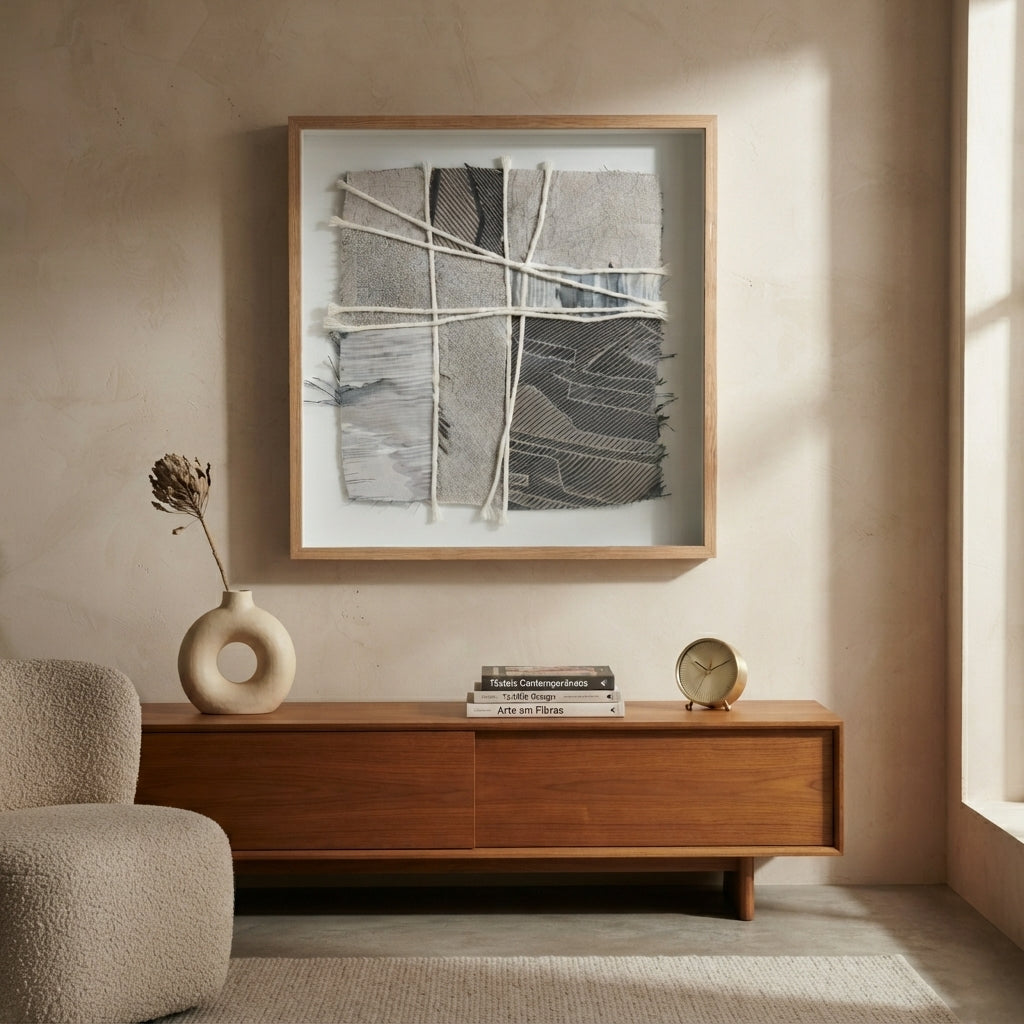 Exclusive Series, 40/40cm: Three-Dimensional and Textile Art Elegantly Framed - (AYD313-7)