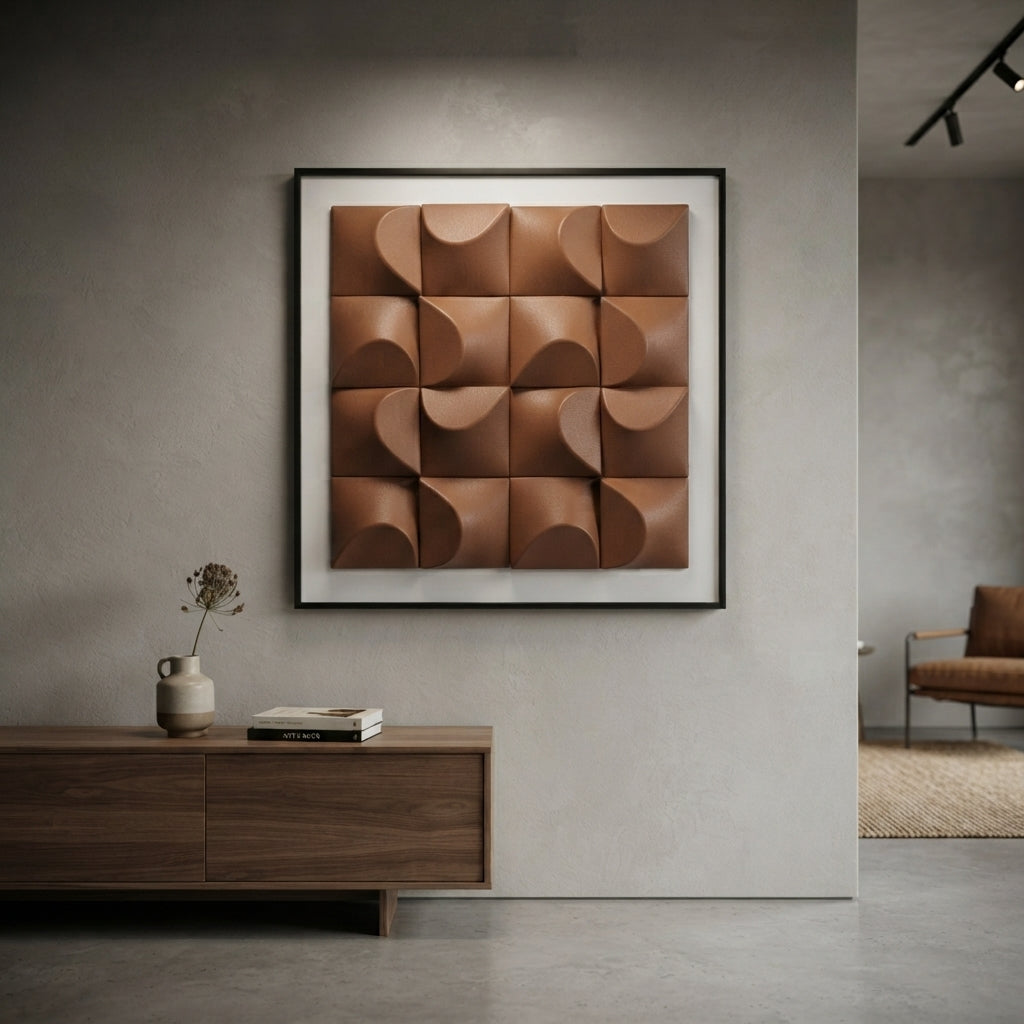 Exclusive Series, 40/40cm: Three-Dimensional and Textile Art Elegantly Framed - (AYD313-7)