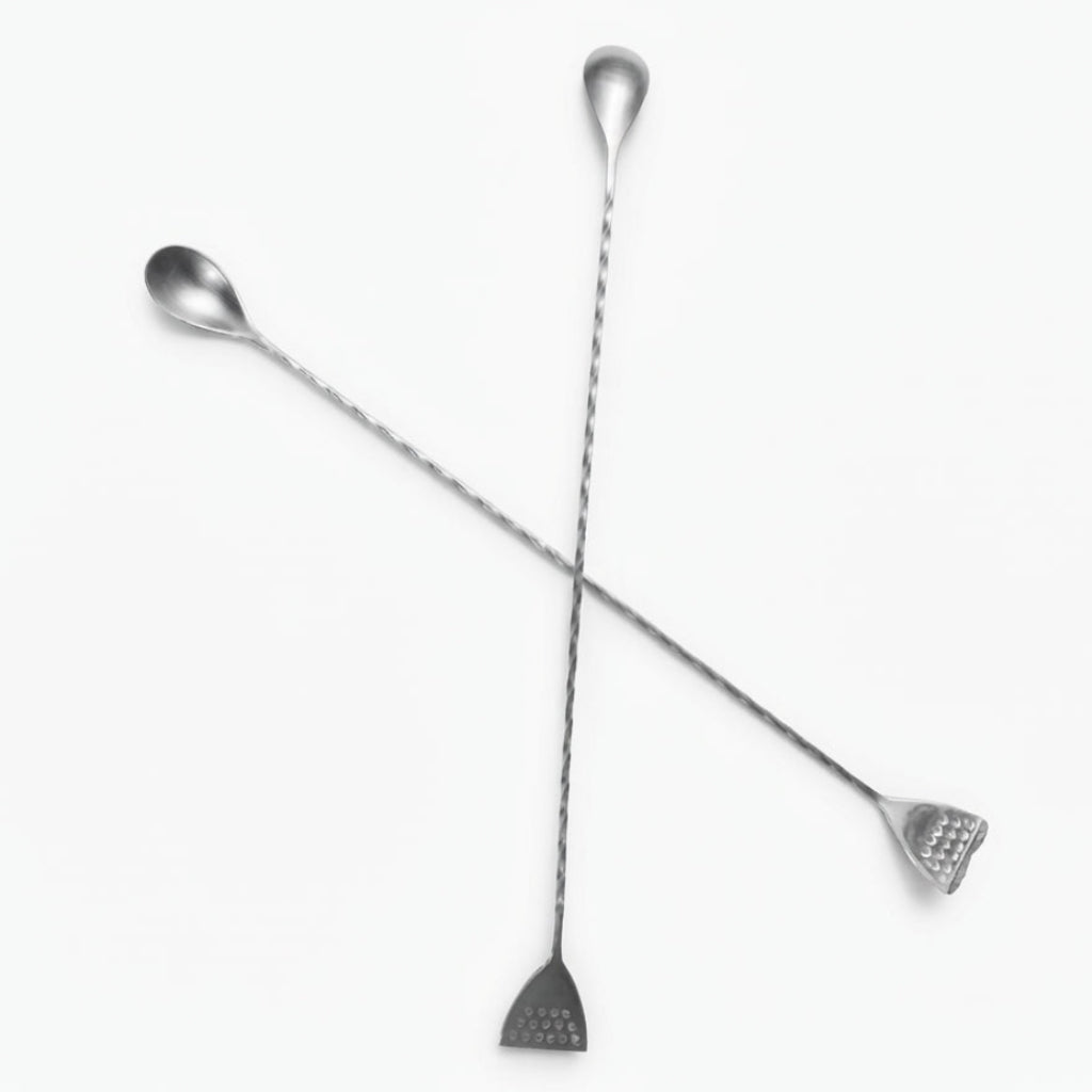 Bar Spoon with Twisted Handle and Muddler 41cm - (AYD233-13)