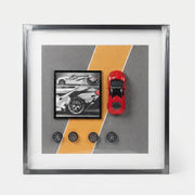 Monochromatic Relief Art, 40x40cm: Organic Shapes and Modern Sophistication in Black and White - (AYD313-2)