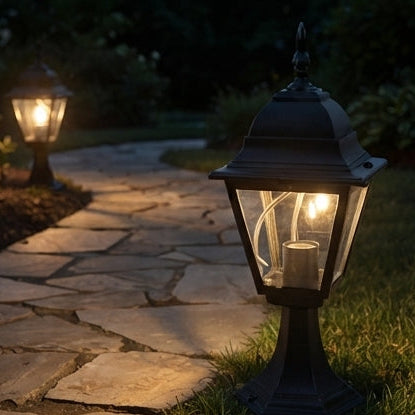 Luminária Balizador Estilo Colonial – Resistência e Charme na Iluminação Noturna - (can0412)