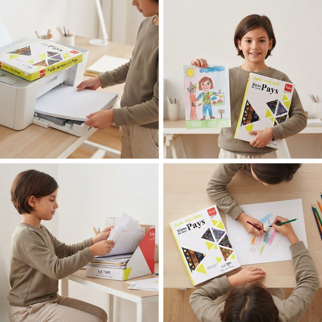 Resma de Papel A4 Trio Rame de mon Pays - 500 Folhas - (A4PRO70GSM)