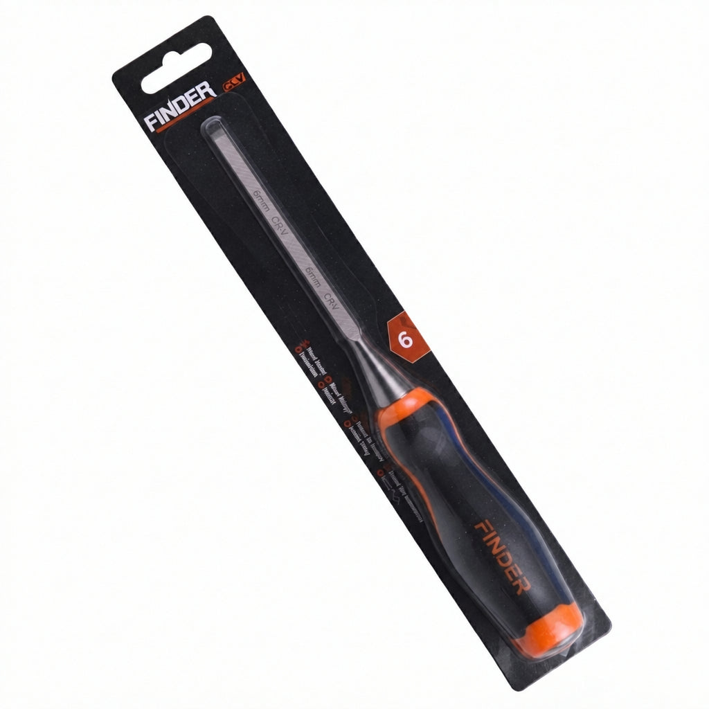 Formão para Madeira Profissional 6mm(1/4") Finder com Cabo Ergonómico - (for0000)