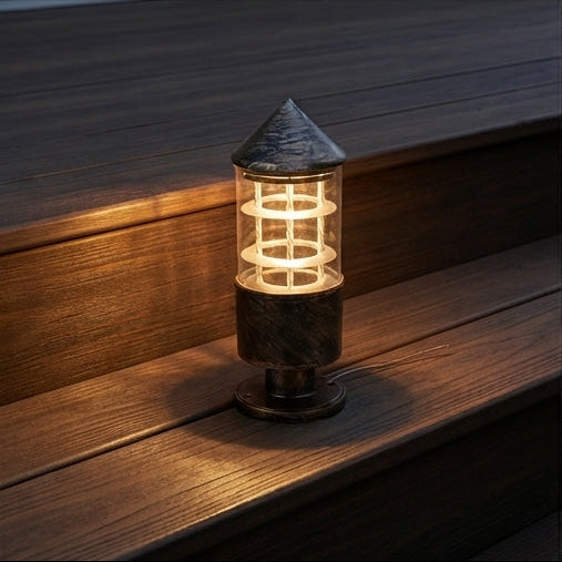 Luminária de Chão com Efeito de Sombra – Charme e Segurança para Caminhos - (can0086)