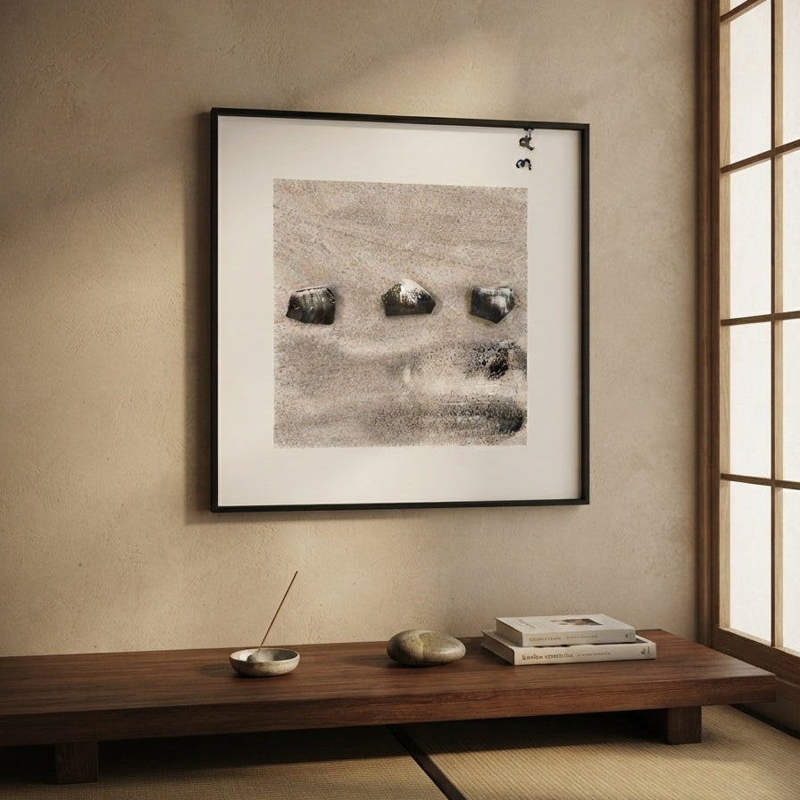 Contemporary Decorative Art Collection, 30x30cm: Exclusive Compositions with Textures and Natural Elements - (AYD313-10)