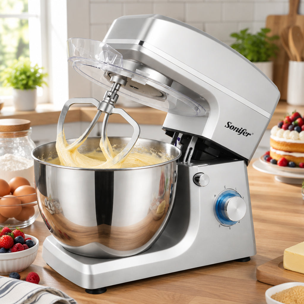 Sonifer Stand Mixer SF-8066 1500W: Potência Profissional e Grande Capacidade para a Sua Cozinha - (SF-8066)