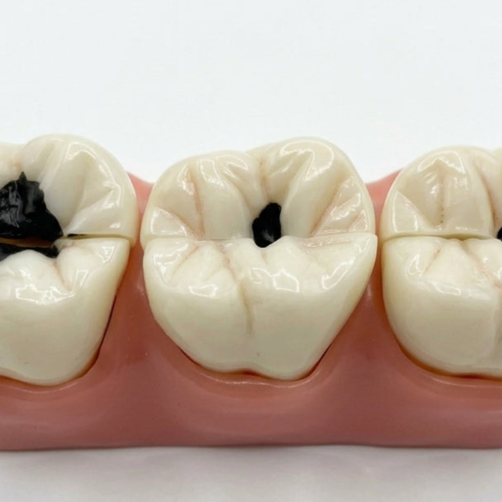 Modelo Anatómico Dentário de Molares com Cáries – Guia Visual para Explicação de Tratamentos - (AYC329-32)