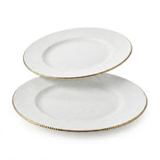 Prato Auxiliar Elegance, 21cm: Textura Exclusiva e Detalhes Dourados para Completar a Sua Mesa Posta - (AYD245-122)