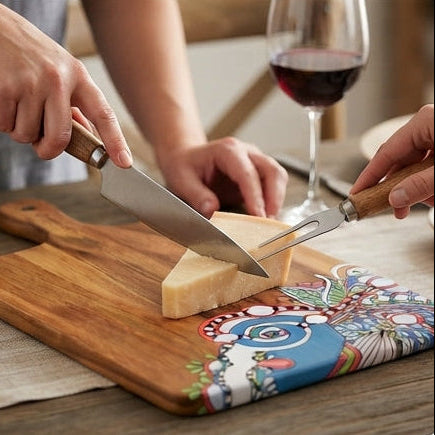 Tábua Decorativa com Padrão Artístico Sonforest: Arte e Sofisticação na Sua Cozinha - (AYD353-5)