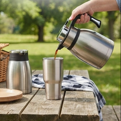 Garrafa Térmica Inox Europeia: Elegância Clássica e Desempenho Superior - (AYB234-19)