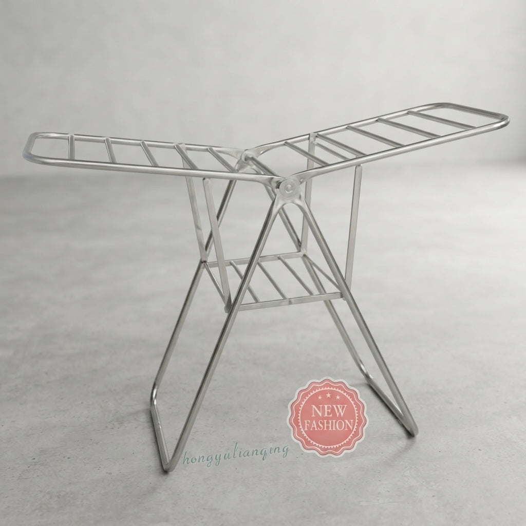 Varal Dobrável 100% Inox Almeer, 140-100cm: Resistência Superior e Organização Inteligente para sua Casa - (AYB257-5)