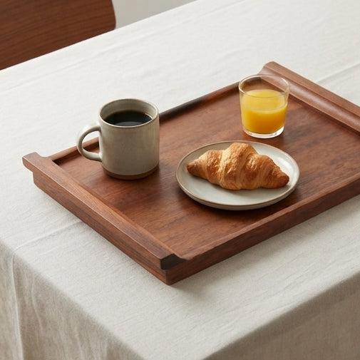 Bandeja de Servir Orgânica: Madeira Nobre e Design Sofisticado - (BAND0060)