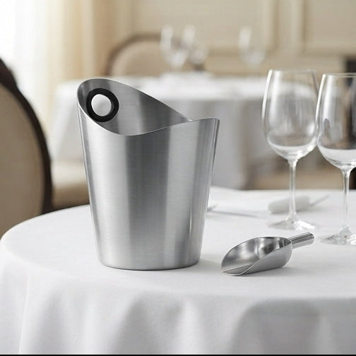 Cooler para Garrafas em Aço Inoxidável com Corte Moderno: O Charme que as Suas Bebidas Merecem - (AYD233-130)
