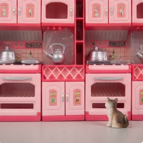 Cozinha Infantil 'Modern Kitchen': Conjunto Modulado Completo com Acessórios para Grandes Chefs - (AYC176-12)