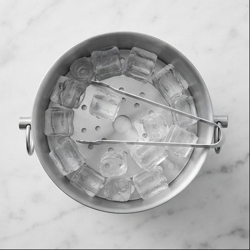 Balde de Gelo Inox Premium com Acessórios, 16cm: Estilo e Durabilidade para Seus Drinques - (AYD233-40)