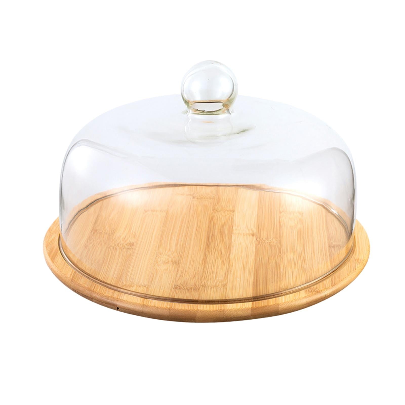 Funtasica Round Glass Cake Stand with Dome Cover 12 Inch