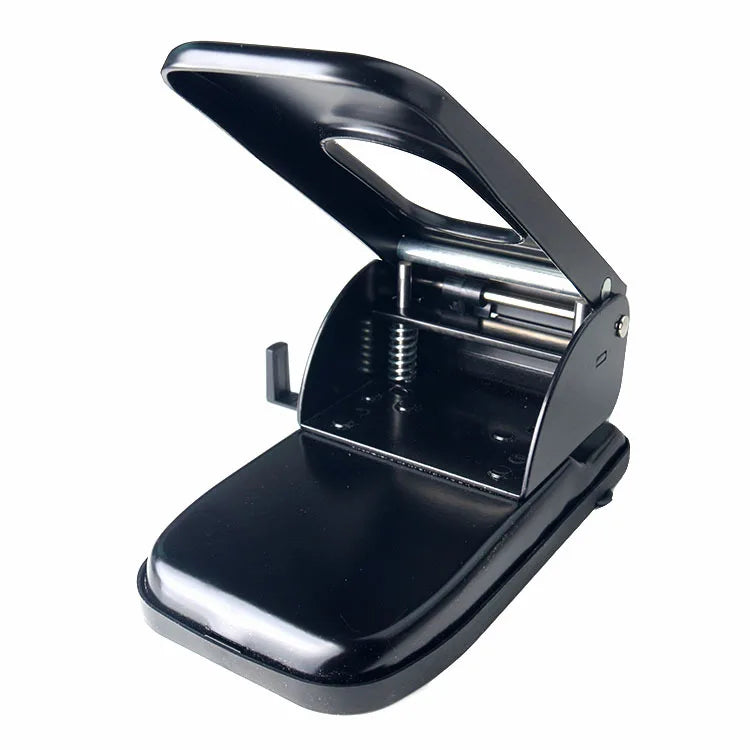 Heavy Duty 2-Hole Paper Punch 60-Sheet Capacity Metal Office Tool
