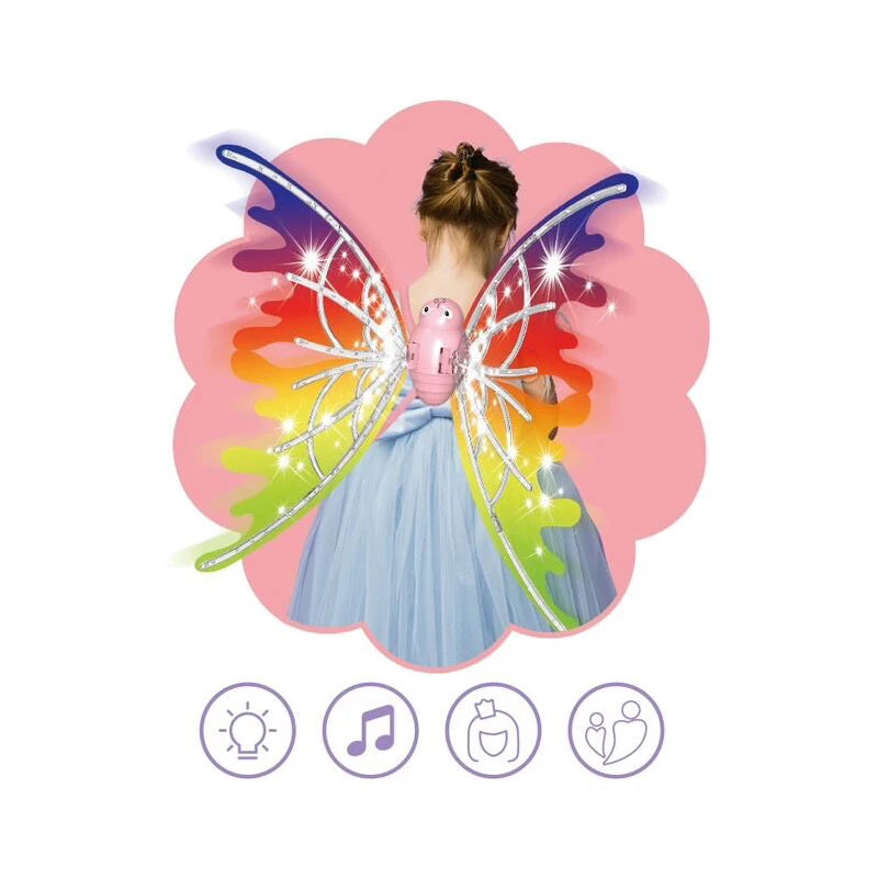 Automatic LED Princess Wings with Back Straps for Girls