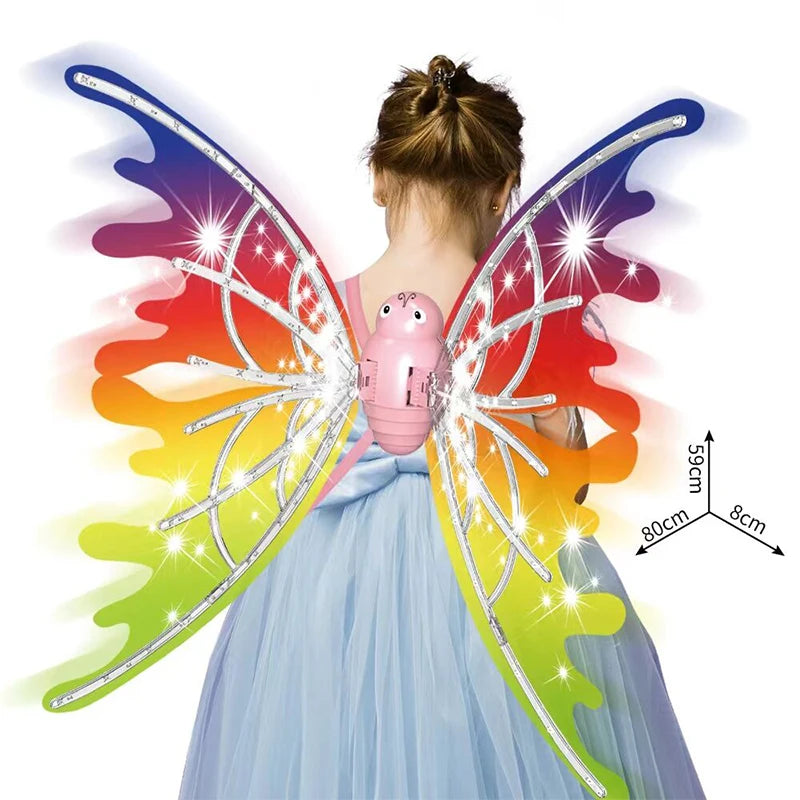Automatic LED Princess Wings with Back Straps for Girls