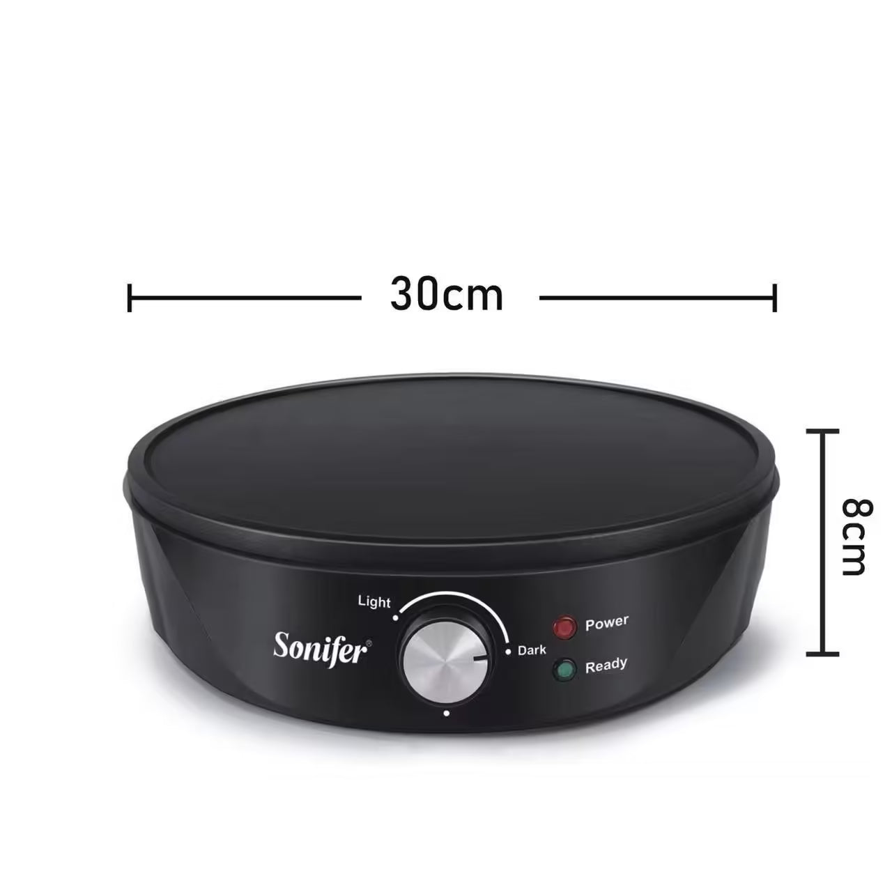 Sonifer SF-6072 Crepeira Elétrica Profissional Antiaderente para Roti, Ovos, Panquecas