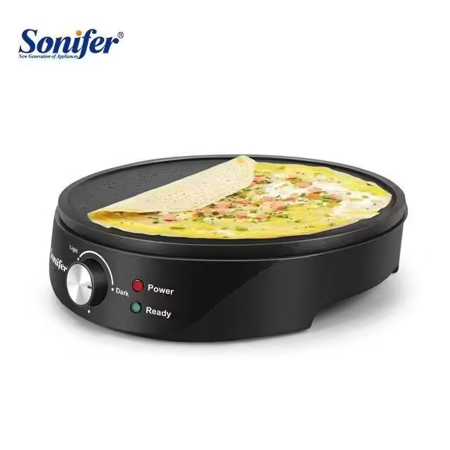 Sonifer SF-6072 Crepeira Elétrica Profissional Antiaderente para Roti, Ovos, Panquecas
