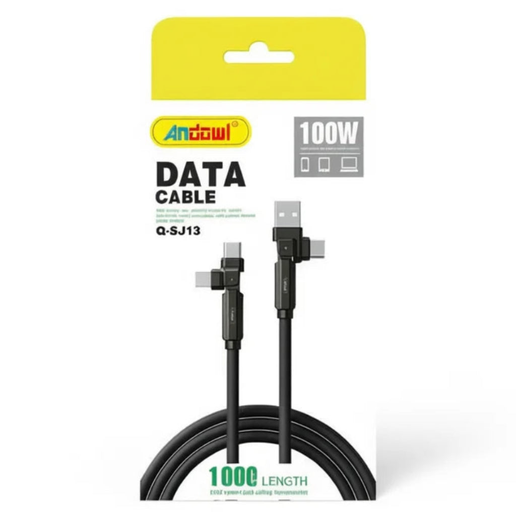 USB A to Type C 90 Degree Fast Charging Cable 3.3 ft Q-SJ13