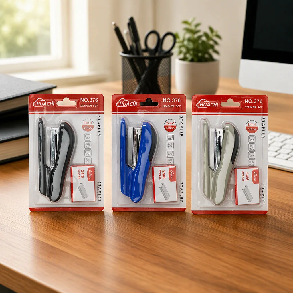 Standard Manual Plastic Stapler with 24/6 & 26/6 Staples