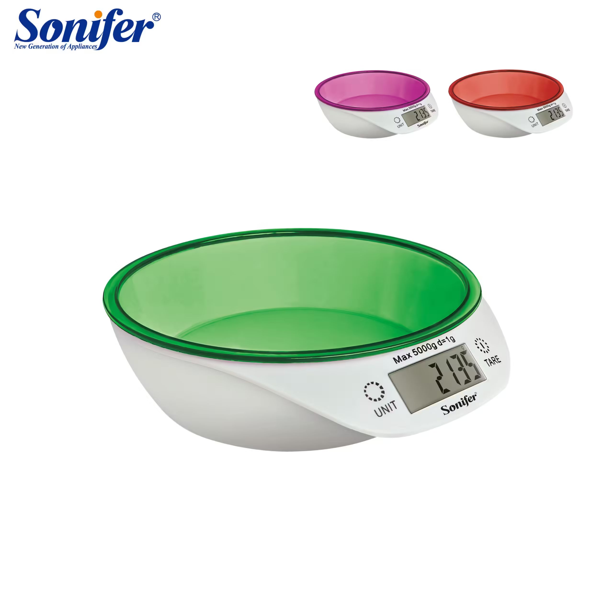 Sonifer SF-1924 Nova Balança de Cozinha Digital LCD com Tigela – Pesagem Precisa