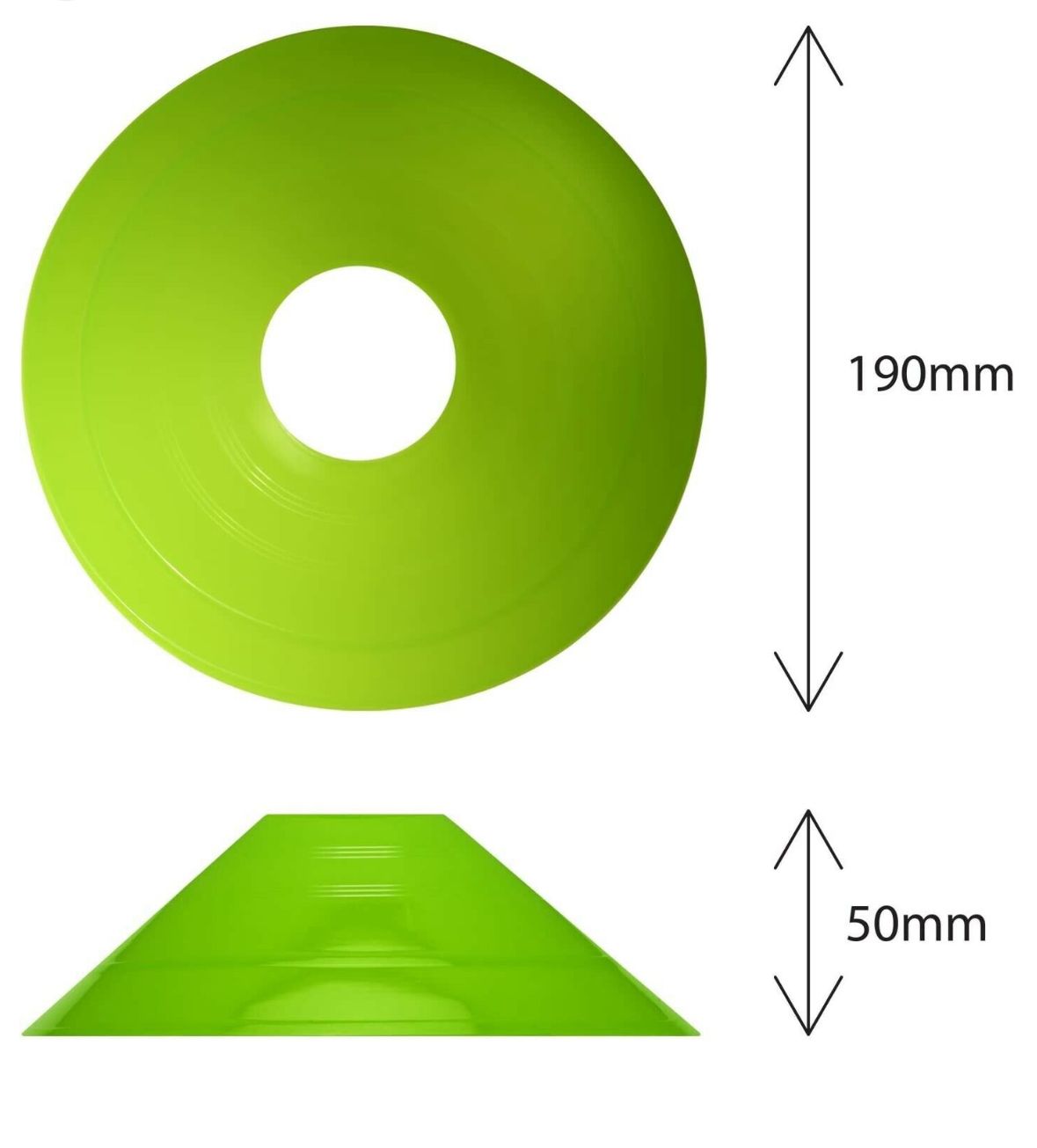 Range Sports 50-Piece Plastic Training Football Cone Set
