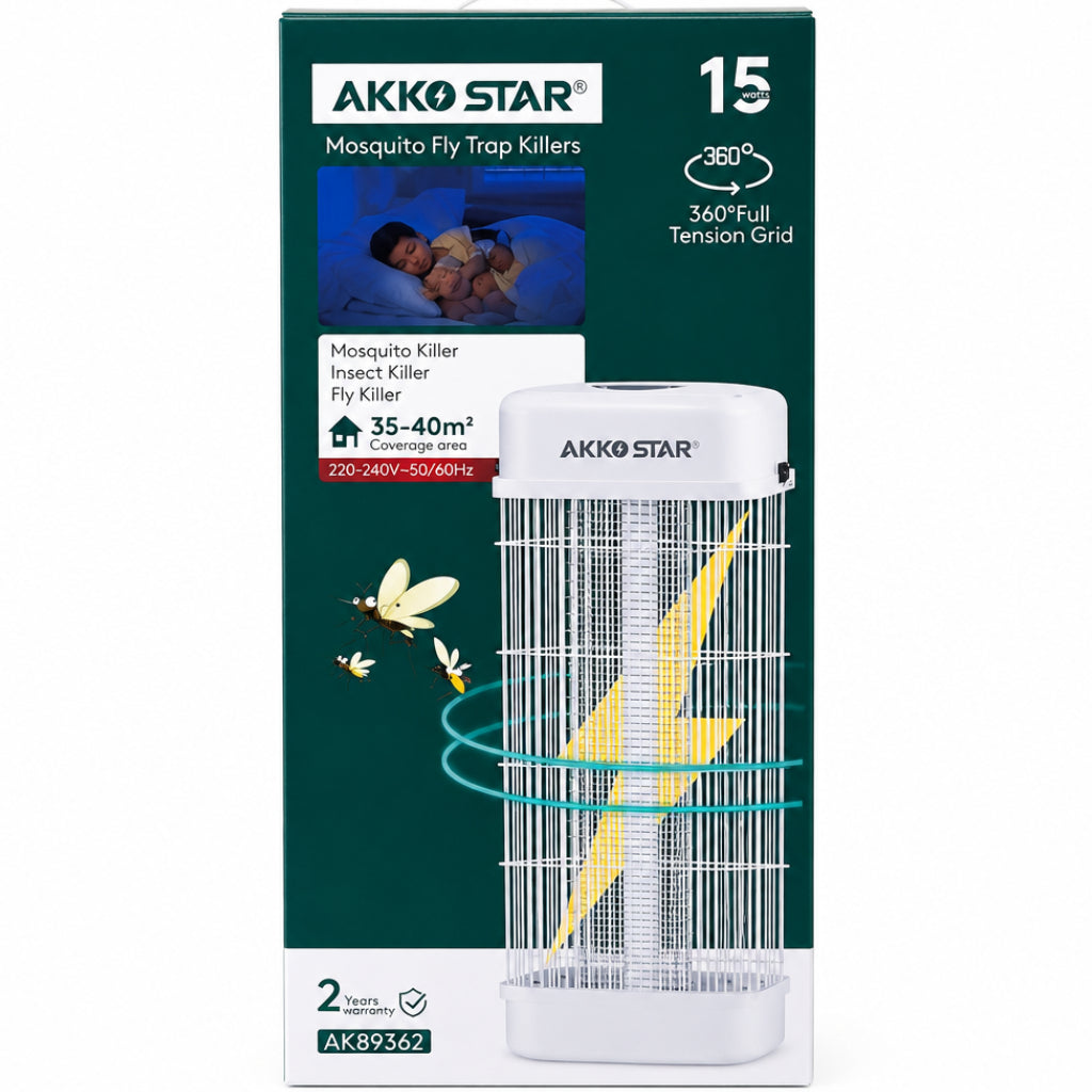Akko Star 15W AK89362: Proteção Total a 360° Contra Insetos e Moscas - (mat0004)