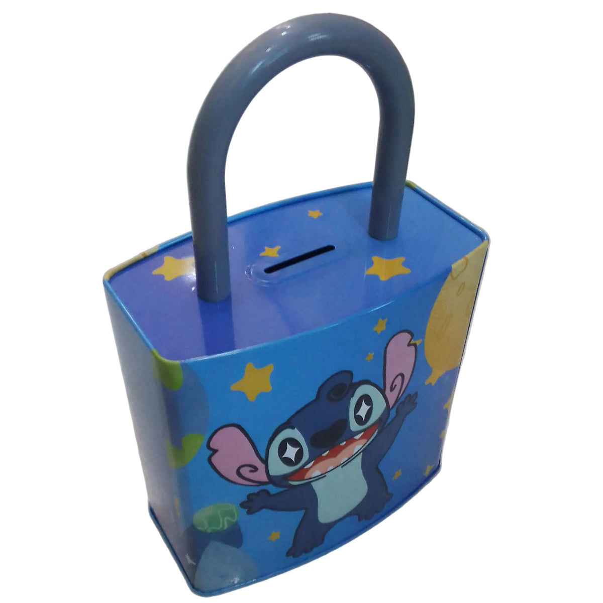 Cofre Metálico Infantil com Alça, Stitch: Aventura e Poupança - (AYC335-32)