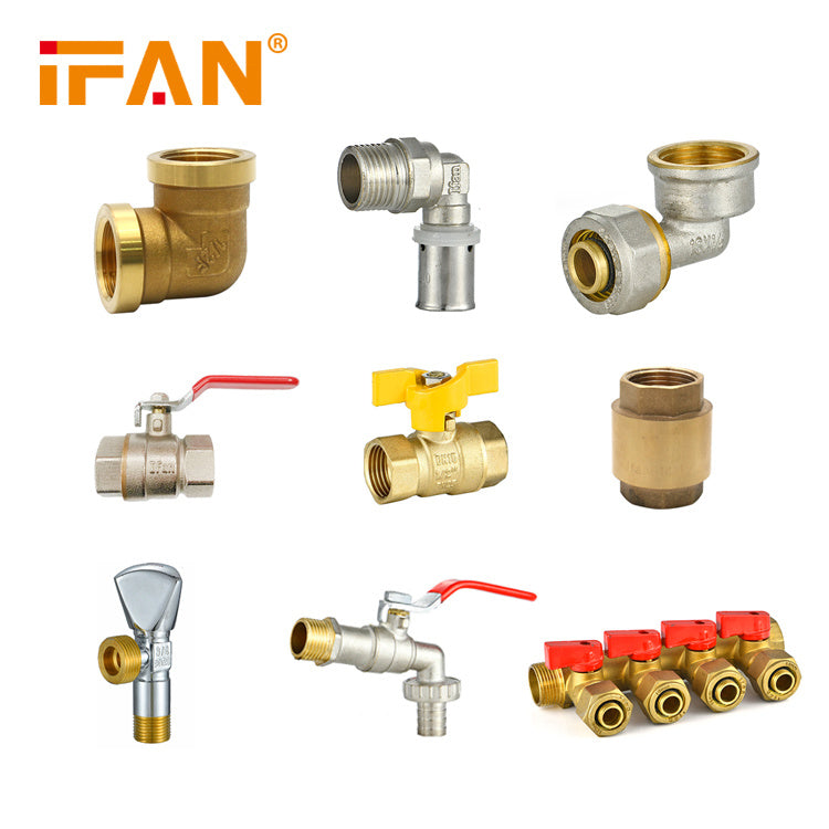 Ifan Cw617n Brass 90-Degree Angle Valve 1/2-Inch 3/8-Inch