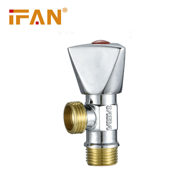 Ifan Cw617n Brass 90-Degree Angle Valve 1/2-Inch 3/8-Inch