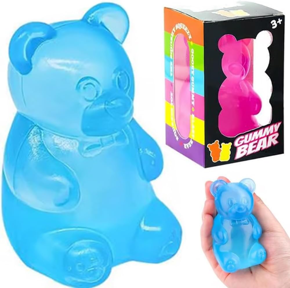 NeeDoh Gummy Bear Squishy Sensory Fidget Toy Blue