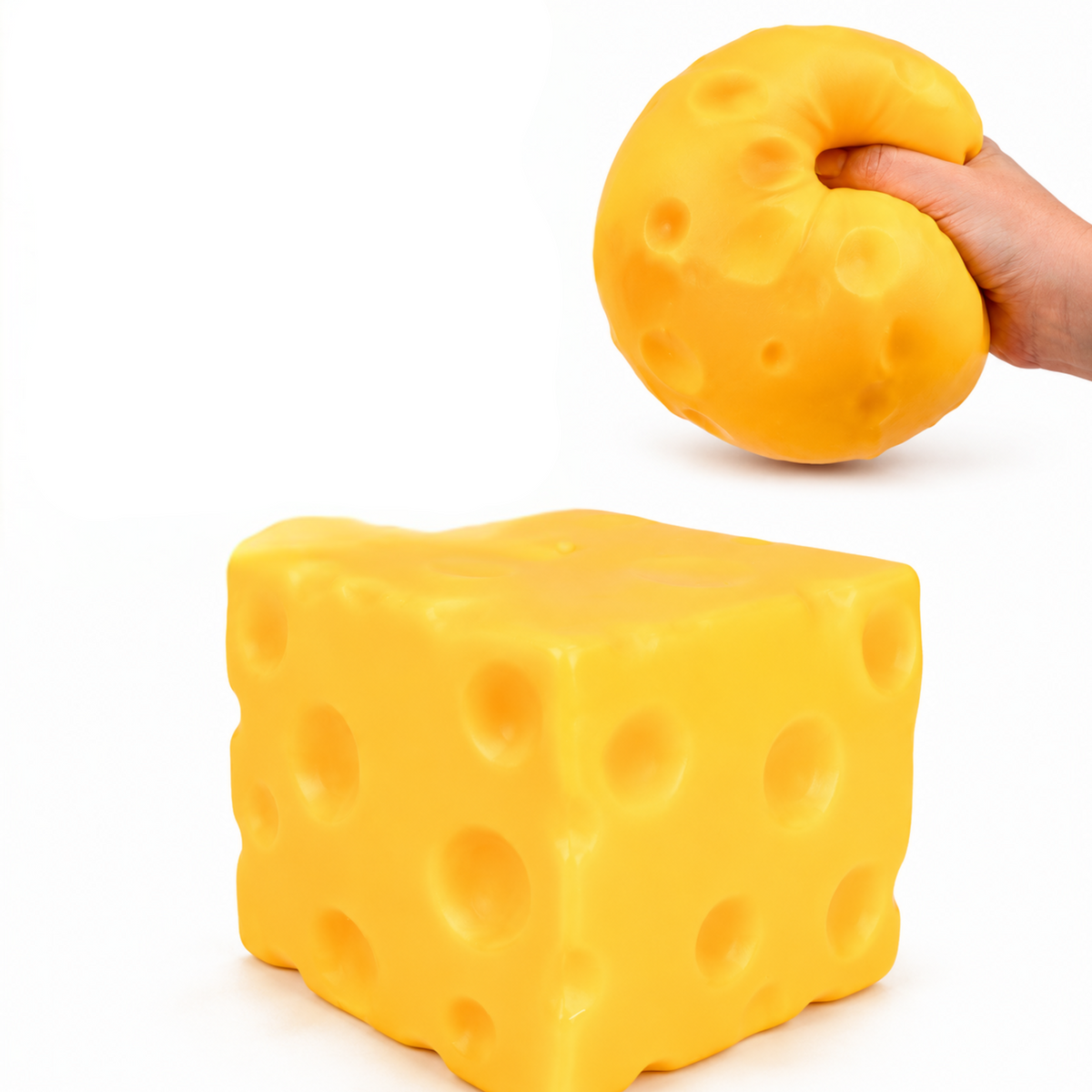 Smoosho Giant Durable Squishy Cheese Sensory Fidget Toy