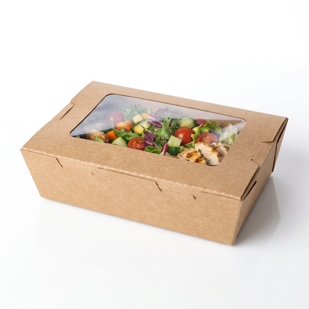 Packaging Lab Philippines Kraft Food Box with Window 1200mL