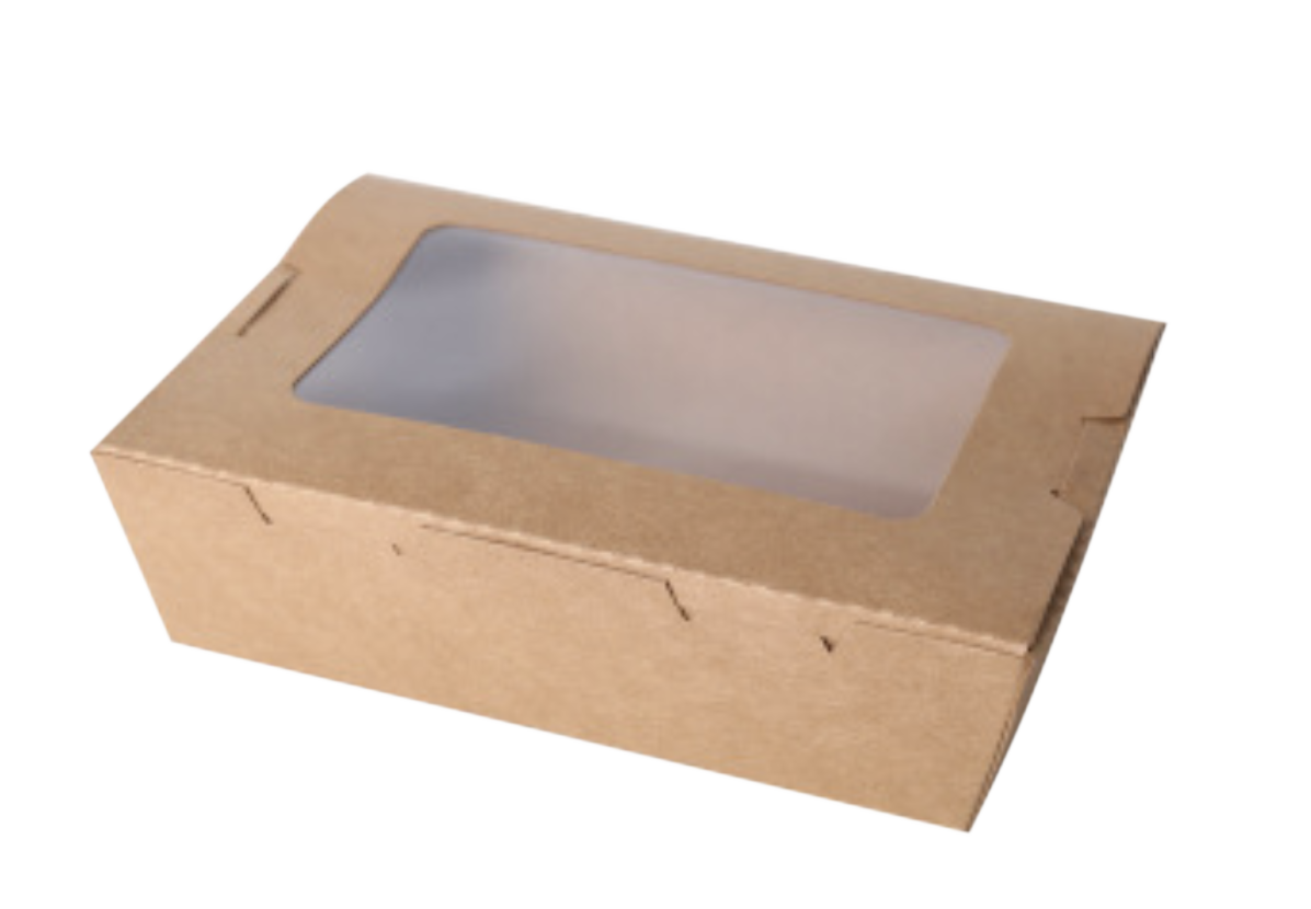 Packaging Lab Philippines Kraft Food Box with Window 1200mL