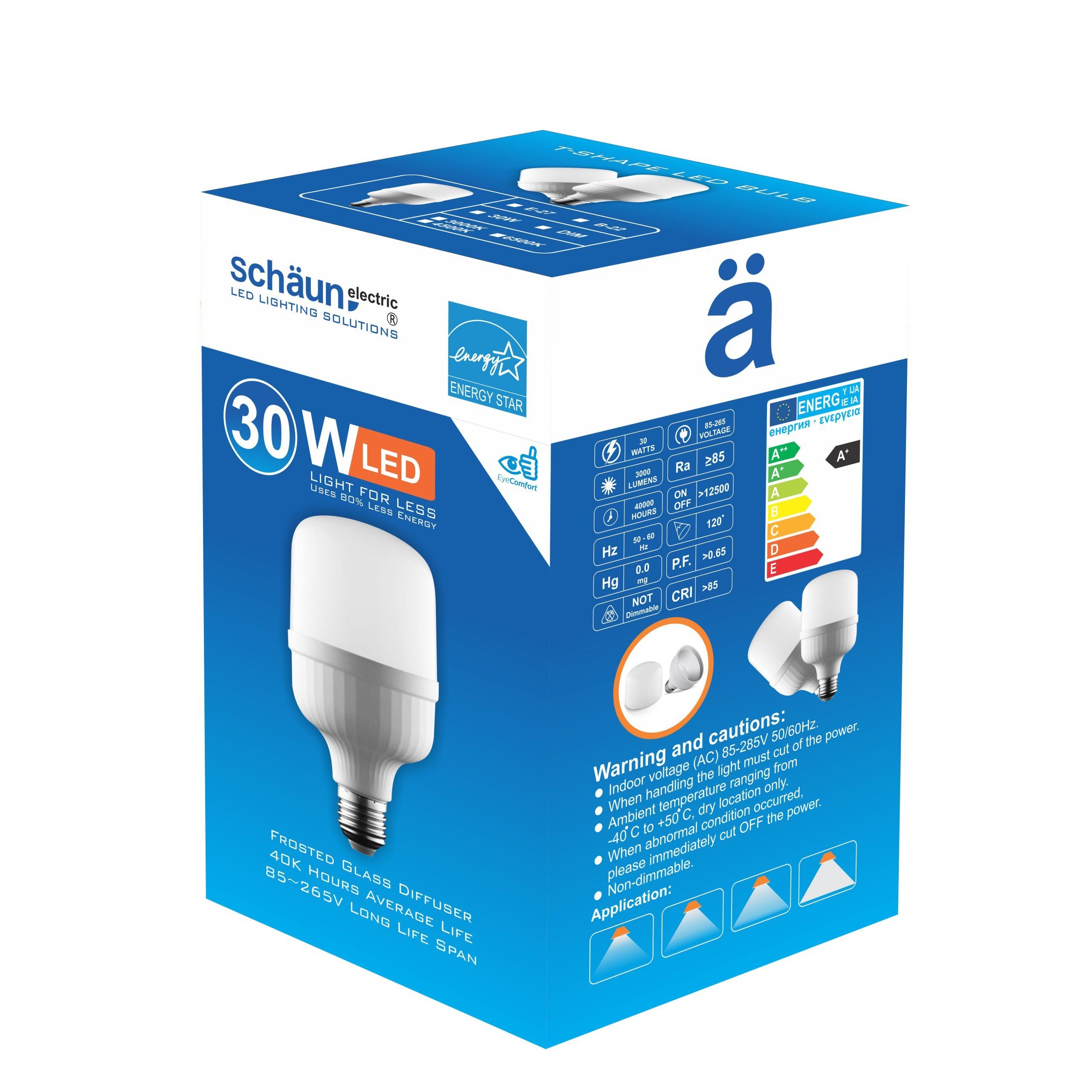 T-Shape LED Light Bulb 20W-100W Various Color Temperatures