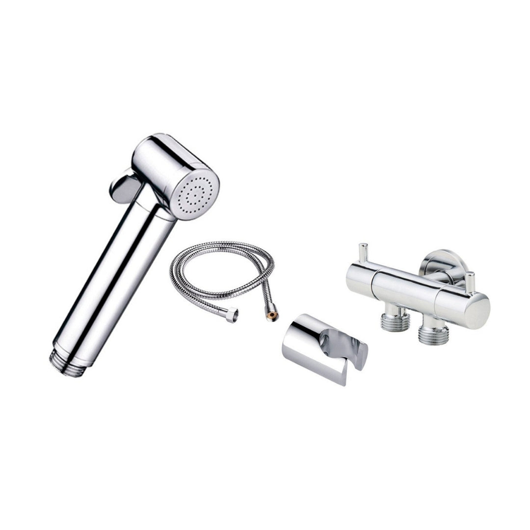 Basic Delux Hygienic Shower Kit for Toilet and Bidet Chrome