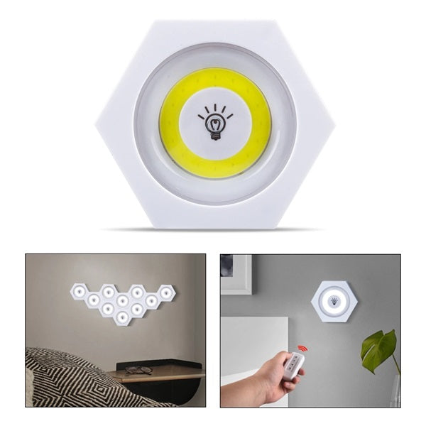 3-Piece Wireless Remote Control LED Tap Puck Lights