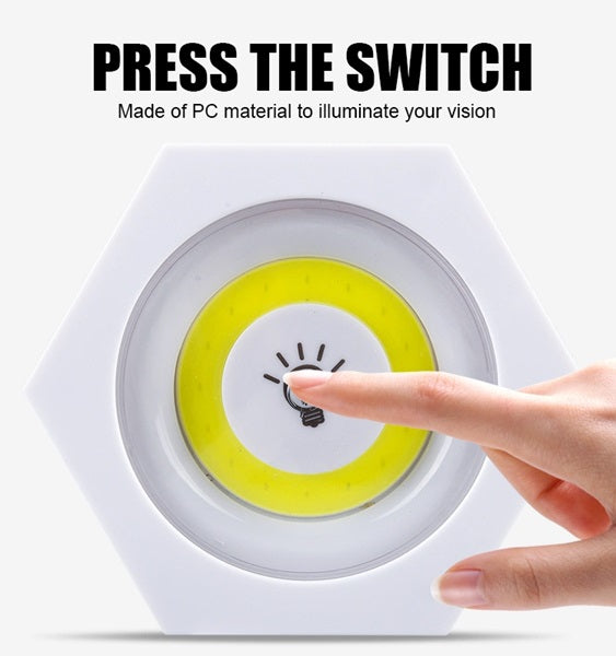 3-Piece Wireless Remote Control LED Tap Puck Lights