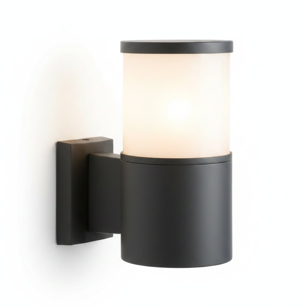 One Light Tubular Upward Exterior Wall Light IP54 Aluminium - (can0075)