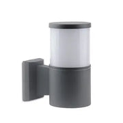 One Light Tubular Upward Exterior Wall Light IP54 Aluminium