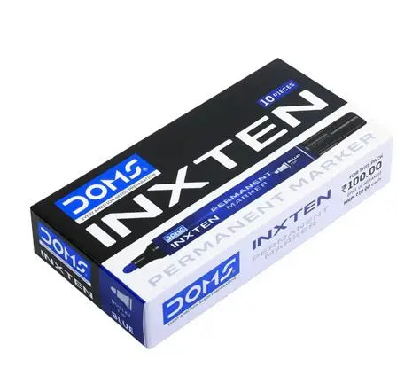Marcador Permanente DOMS InkXten Ponta Redonda Verde Pack de 12