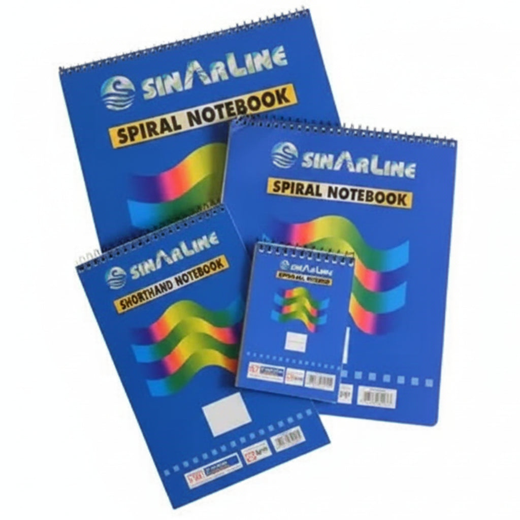 Sinarline Top Spiral Notebook A4 70 Sheet Pack of 6