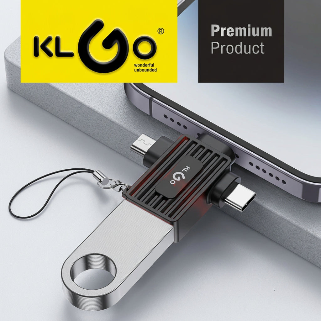 KLGO HB-6 3-in-1 USB OTG Adapter